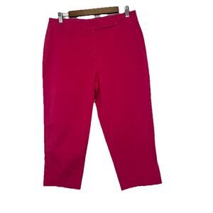 Talbots Women’s Size 10P Petite Hot Pink Denim Capri Stretch Pants